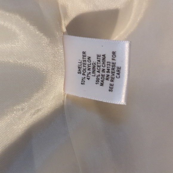 Debra DeRoo sz S Exquisite Ruffled Long Sleeve Taffeta Blazer w Shell Buttons - Picture 7 of 8